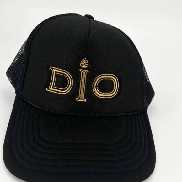 OTTO Dio Gold Letters Black SnapBack Trucker Hat Ball Cap Hat God NWOT - Picture 2 of 8
